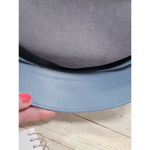 Vintage Hard Hat Hoover Dam Hard Hat Tour Size Medium V-gard Blue - Picture 11 of 16